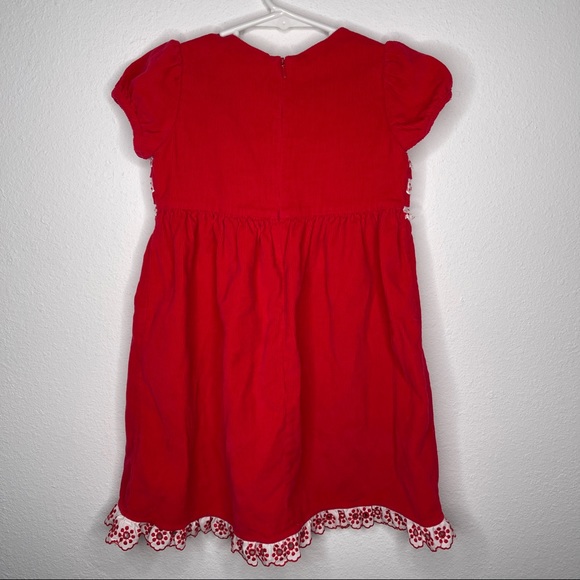 Hanna Andersson Red Ruffled Eyelet Holiday Dress 5 - Picture 5 of 5